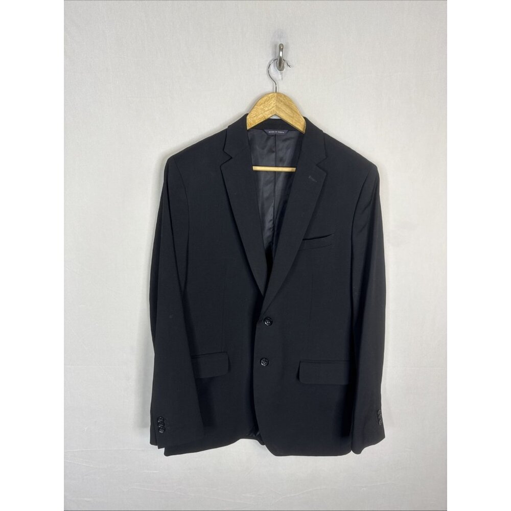 Banana Republic Cerruti Wool Blazer Black Tailored Fit Men 40R Sport‎ Coat